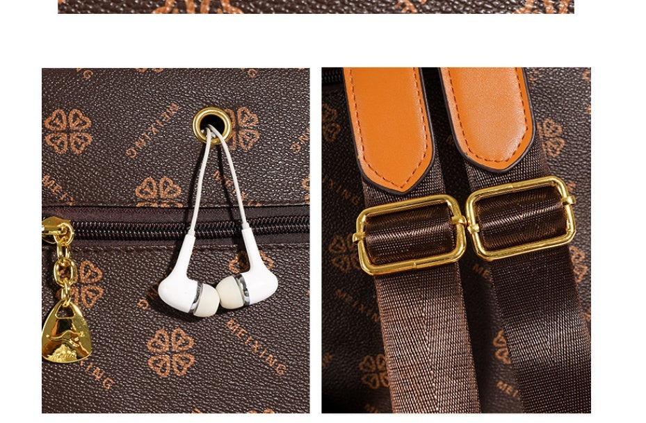 Lätt lyxig ryggsäck för kvinnor, högkvalitativ och mångsidig