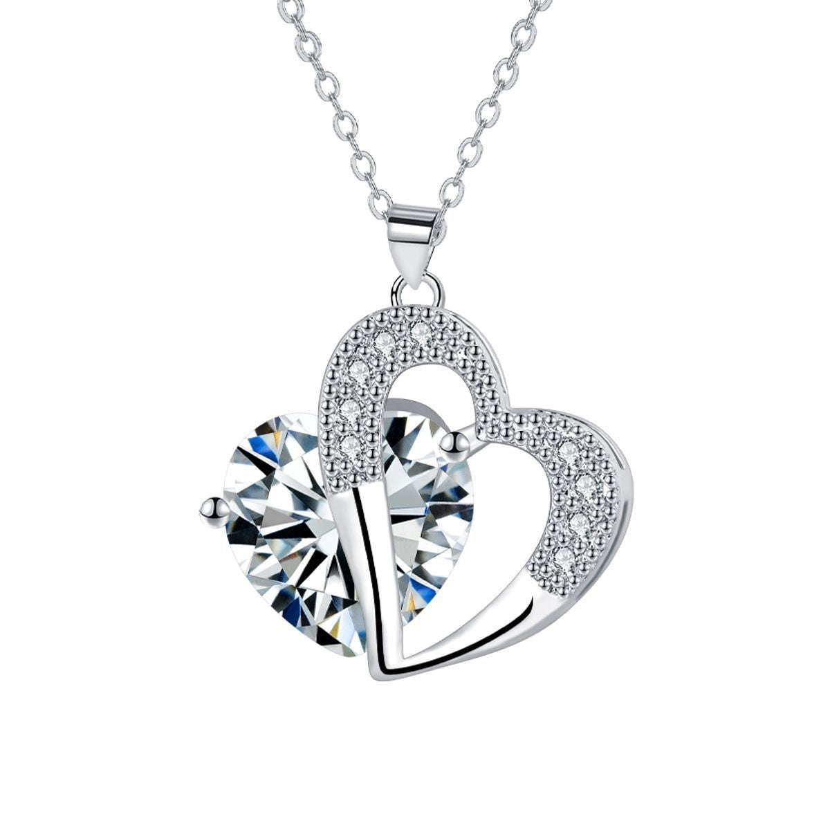 Oregelbundet hjärthalsband för kvinnor, europeisk och amerikansk high fashion-prydnad