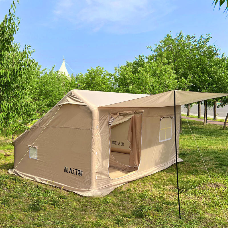 Uppblåsbara bomullstält för utomhuscamping, snabbt öppna och gratis att bygga