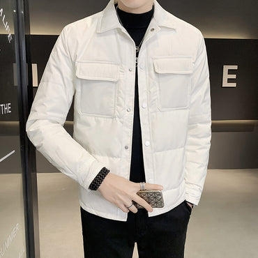 Casual Cargobyxor Herrmode Märke All-Matching Polokrage Topp