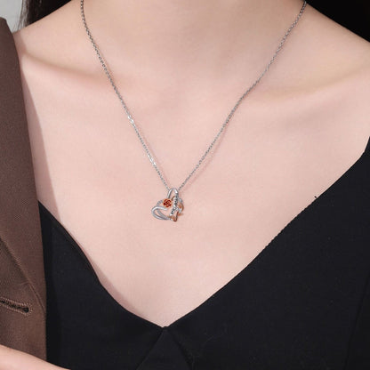 Moderiktigt Retro Kärleksros Damhalsband