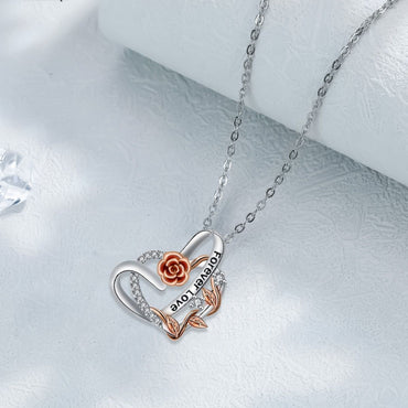 Moderiktigt Retro Kärleksros Damhalsband