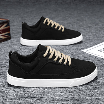 Mångsidiga platta herrsneakers i koreansk stil för ungdomar