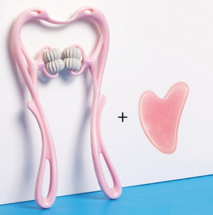 Multifunktionell manuell sexhjulsmassager för nacke Massagelindrande rullmassageverktyg