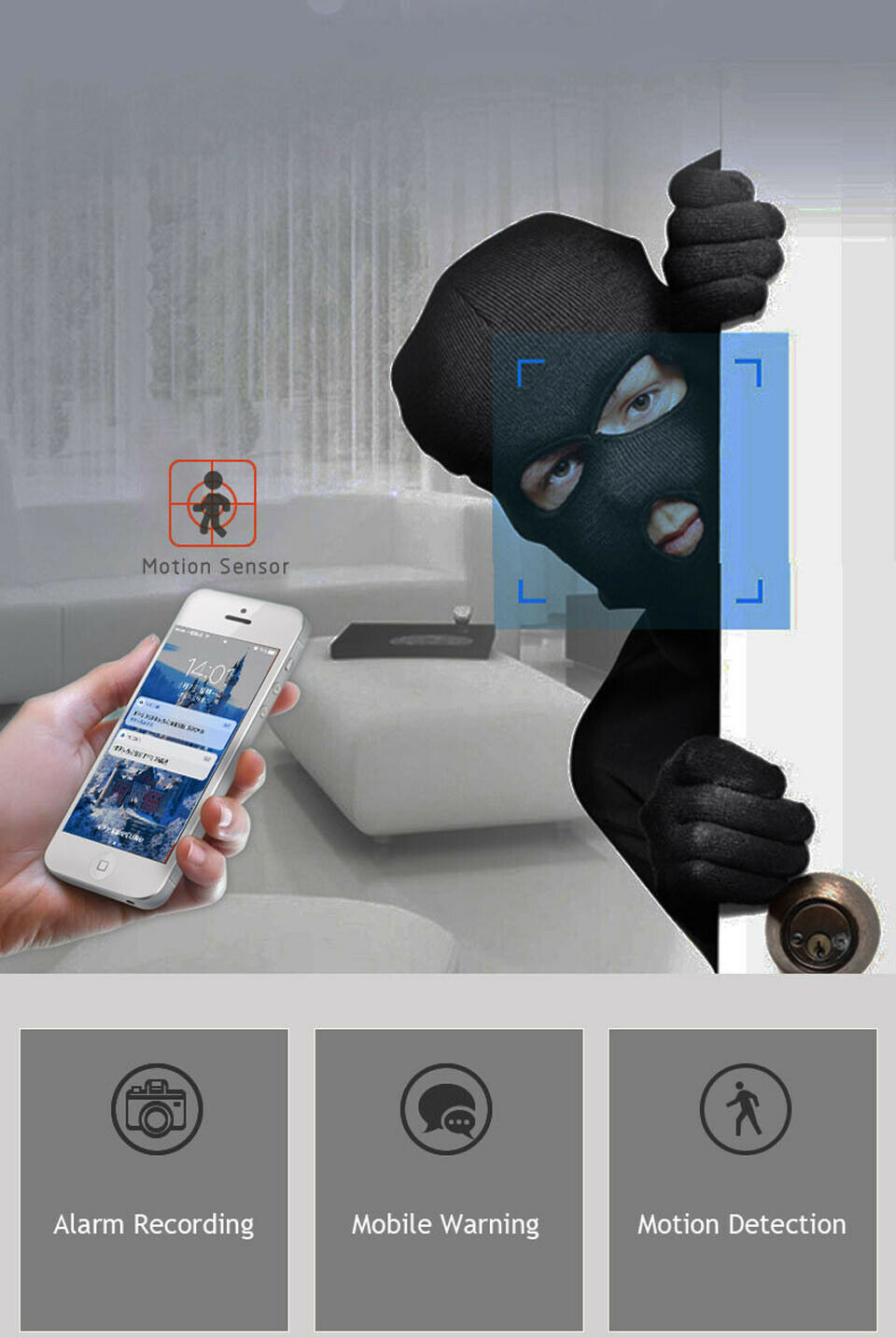 Trådlös WiFi CCTV IP-kamera hemövervakningsmonitor