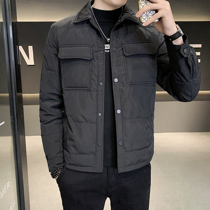 Casual Cargobyxor Herrmode Märke All-Matching Polokrage Topp