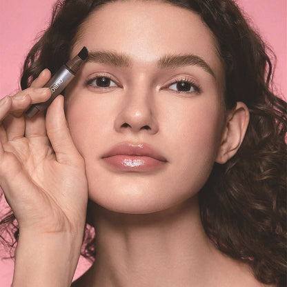 Stor borste hårfäste multifunktionell inte smetpress ögonbrynspenna