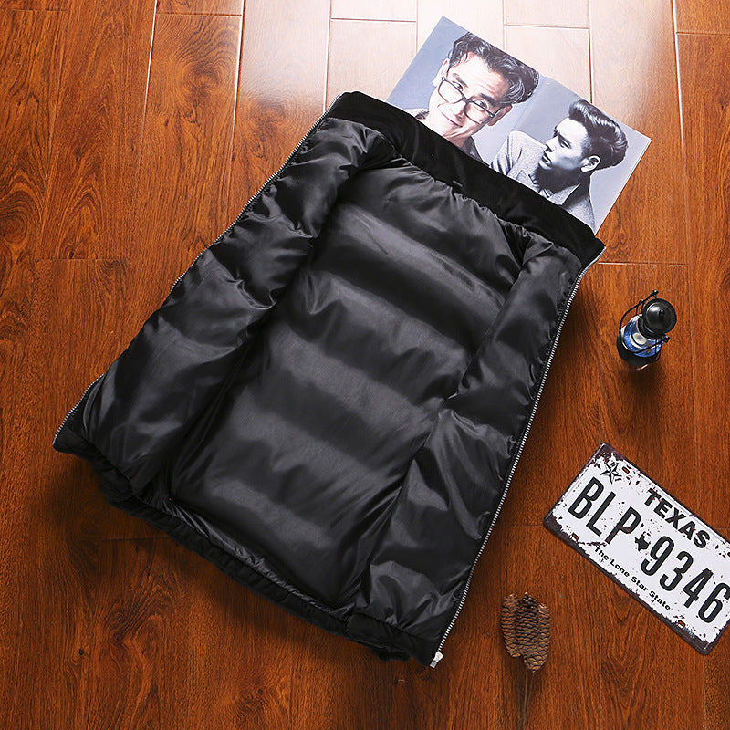 Mode Personlighet Sammet Enfärgad Väst Man