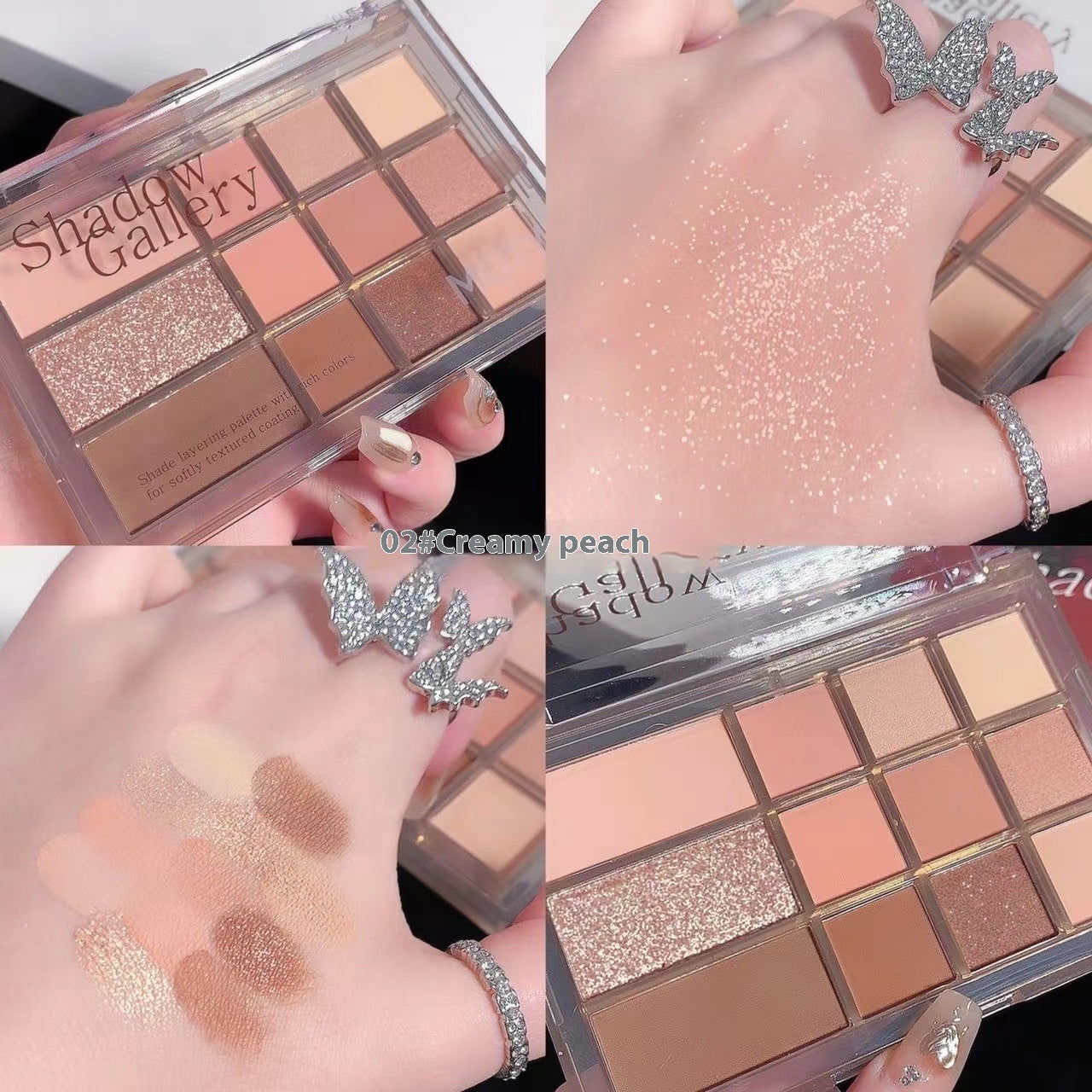 Jordfärgad skimrande matt ögonskuggsplatta