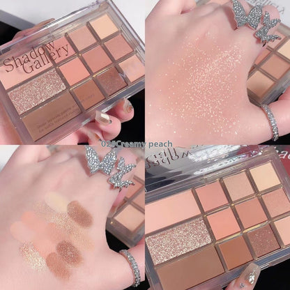 Jordfärgad skimrande matt ögonskuggsplatta