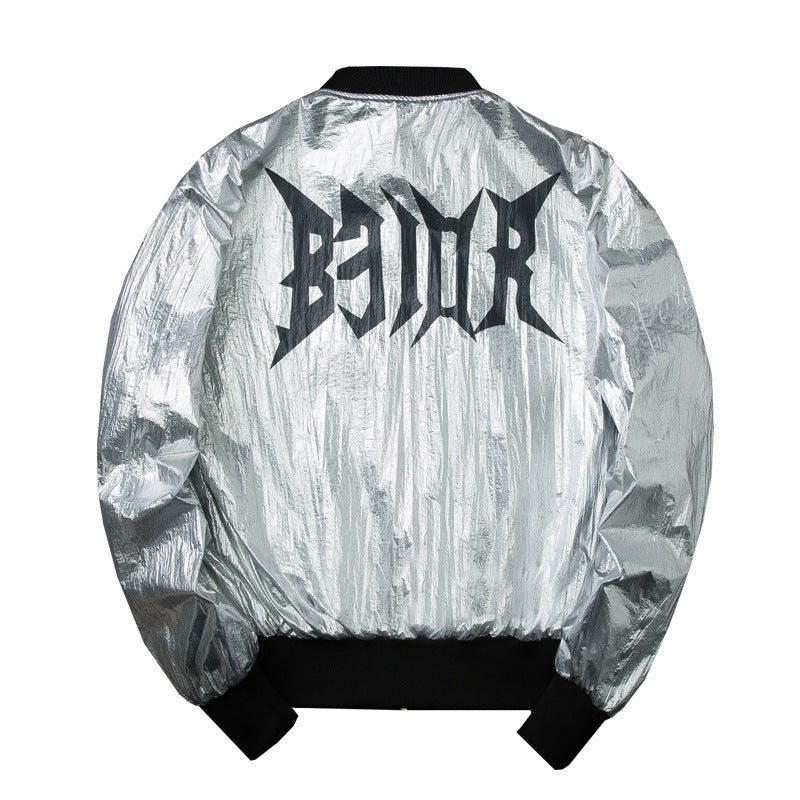 Dubbelsidig bär hiphop röd man pilotjacka manlig Harajuku-stil trend basebolluniform