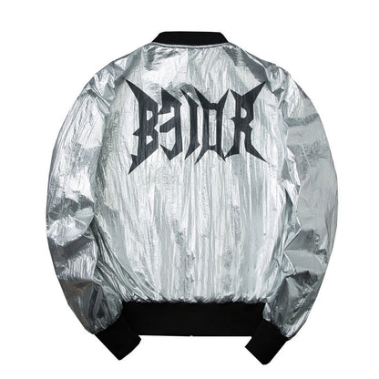 Dubbelsidig bär hiphop röd man pilotjacka manlig Harajuku-stil trend basebolluniform