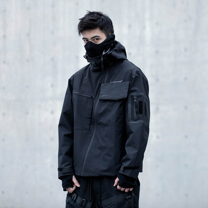 Lutande dragkedja med huva, man