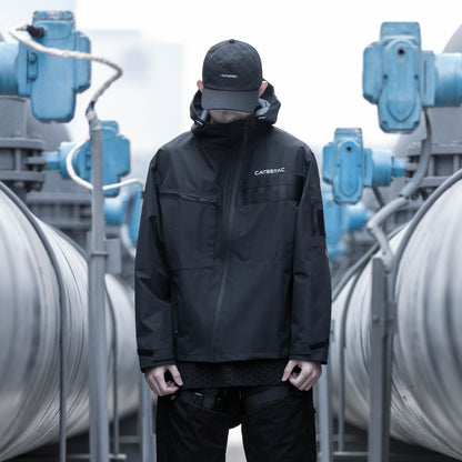 Lutande dragkedja med huva, man