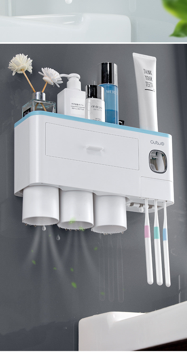 Tandborsteställ Borste Badrum Stansfri Magnetisk Tandborstehållare