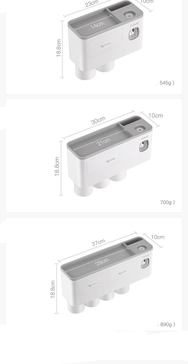 Tandborsteställ Borste Badrum Stansfri Magnetisk Tandborstehållare