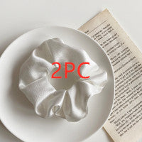 Enkelt satin retro hårrep med ögla för tjocktarmen