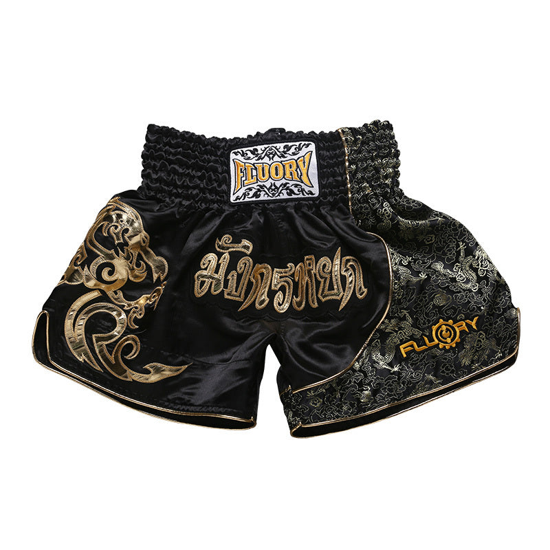 Muay Thai Shorts Herr Professionell Tävling Träning Sanda Boxningsdräkt Dam Fighting Fighting Shorts