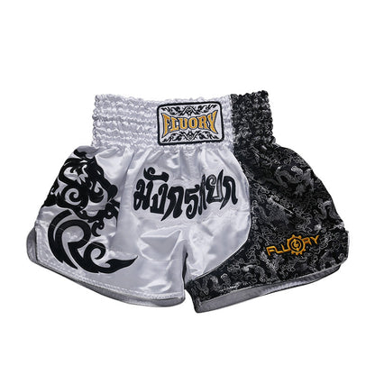 Muay Thai Shorts Herr Professionell Tävling Träning Sanda Boxningsdräkt Dam Fighting Fighting Shorts
