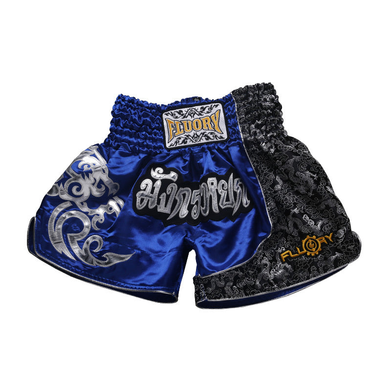 Muay Thai Shorts Herr Professionell Tävling Träning Sanda Boxningsdräkt Dam Fighting Fighting Shorts