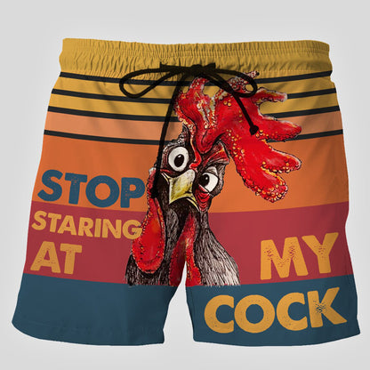 Herrbyxor med tryck och elastisk midja