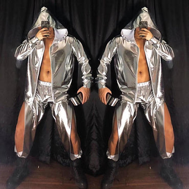 Den nya Muscle Man nattklubben nyårsfest spegel hiphop-kostym