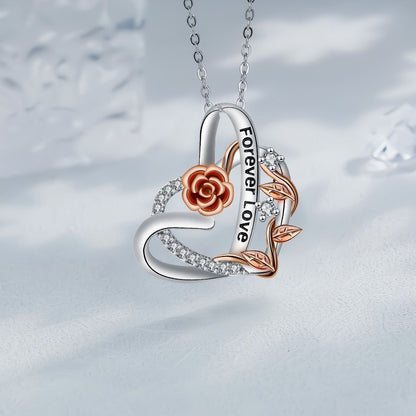 Moderiktigt Retro Kärleksros Damhalsband