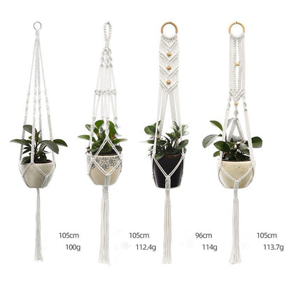 Anpassad handstickad hängande blomkrukasäck