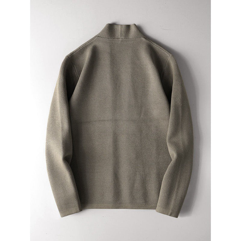 Tröja Herr Slim Fit Snygg All-Match Ytterplaggströja