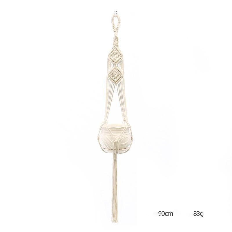 Anpassad handstickad hängande blomkrukasäck