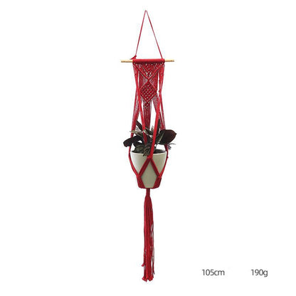 Anpassad handstickad hängande blomkrukasäck