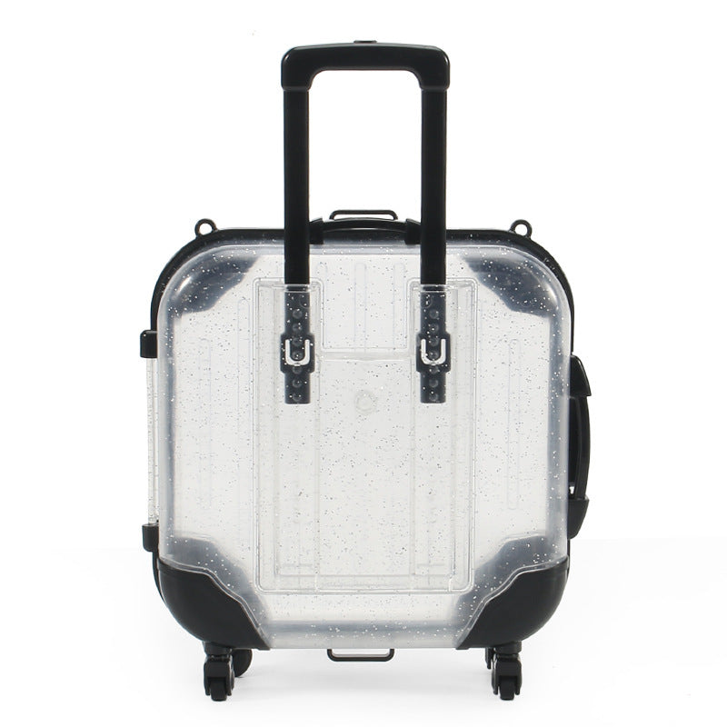 Barnens enkla tecknade mini-resväskeformade förvaringslåda