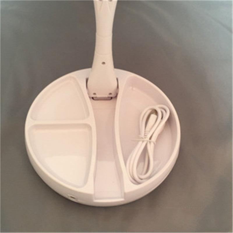 Ny sminkspegel med LED-sminkspegel, hopfällbar förvaringsspegel