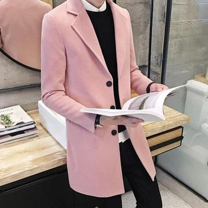 Enkelknäppt trenchcoat i mellanlång modell