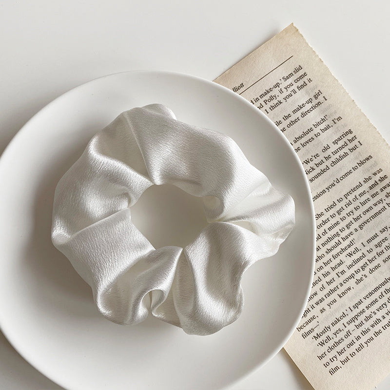 Enkelt satin retro hårrep med ögla för tjocktarmen