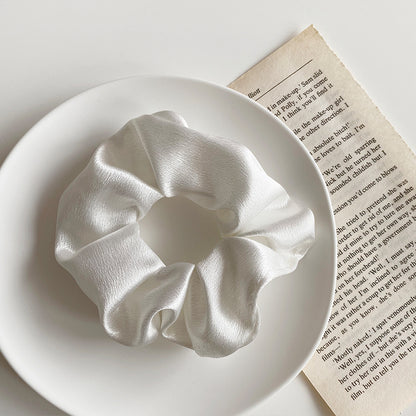 Enkelt satin retro hårrep med ögla för tjocktarmen