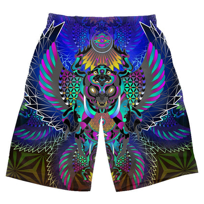 3D-tryckta shorts sommar lösa strandbyxor casualbyxor