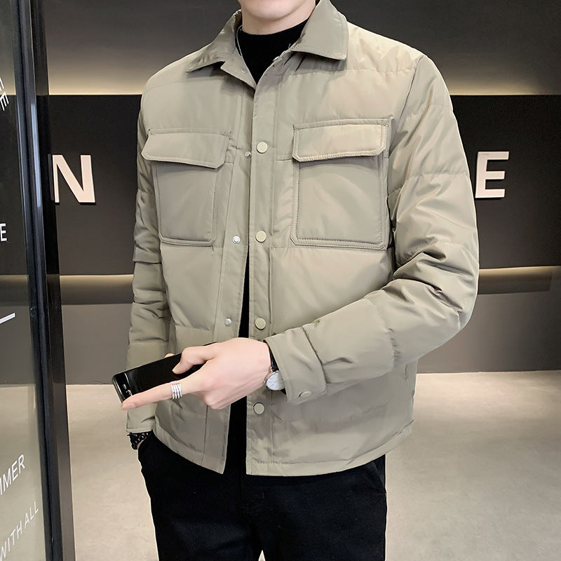 Casual Cargobyxor Herrmode Märke All-Matching Polokrage Topp