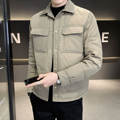 Casual Cargobyxor Herrmode Märke All-Matching Polokrage Topp