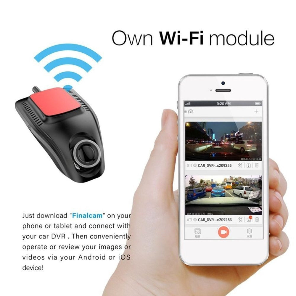 Liten ögon Dash Cam Bil DVR Inspelare Kamera Med Wifi Full HD