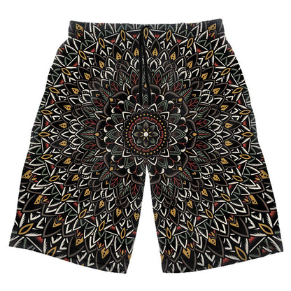 3D-tryckta shorts sommar lösa strandbyxor casualbyxor