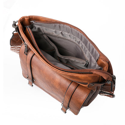 Damväska med axelväska och stor kapacitet, flera fickor