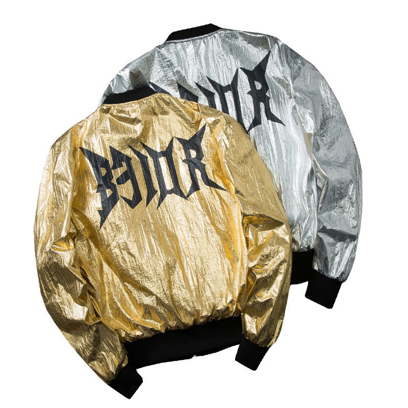 Dubbelsidig bär hiphop röd man pilotjacka manlig Harajuku-stil trend basebolluniform