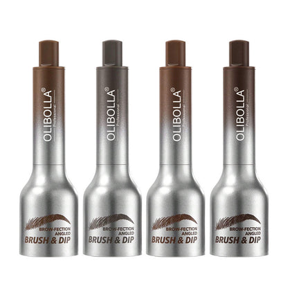 Stor borste hårfäste multifunktionell inte smetpress ögonbrynspenna