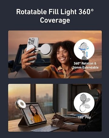 TELESIN - Magnetisk selfie-ringlampa