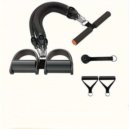 En uppsättning justerbara motståndsband med fotpedaler och handtag, hög motståndsnivå, fallsäkra, lämpliga för fitnessträning, kroppsstretchning och magmuskelövningar.