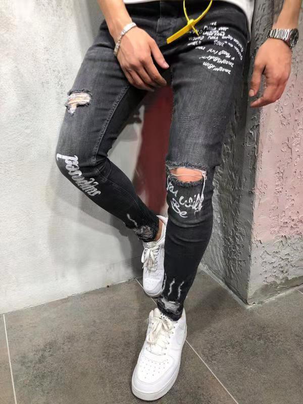 Engelska mönstrade grå byxor