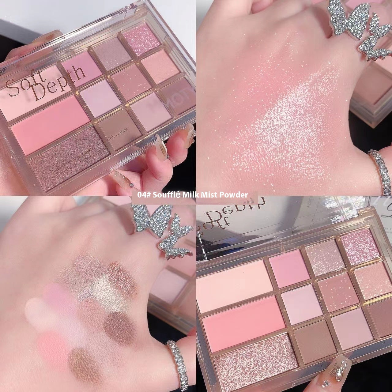 Jordfärgad skimrande matt ögonskuggsplatta