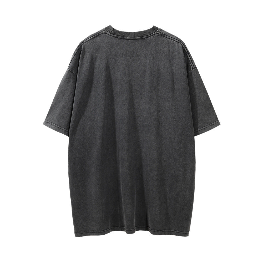 Rolig t-shirt med rund hals och kort ärm och maskerad man-motiv