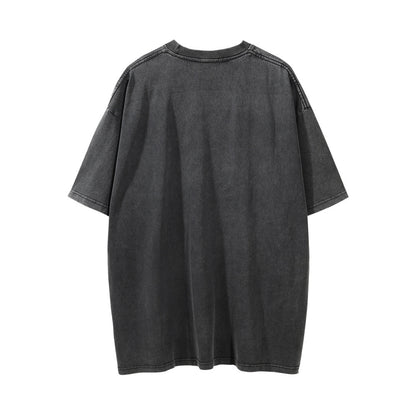 Rolig t-shirt med rund hals och kort ärm och maskerad man-motiv